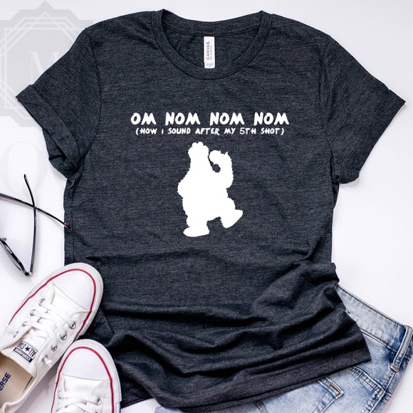 Cookie Monster theme Funny drinking Tee for Women - Picture 1 of 4